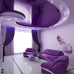 Suspended ceilings with flowers for the living room photo