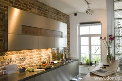 Tiles for kitchen on the wall bricks photo