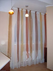 Organza curtains for the kitchen, photos of your own