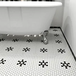 Mosaic tiles for bathtub floor photo