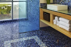 Mosaic tiles for bathtub floor photo