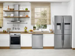 Furniture for household appliances in the kitchen photo