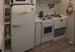 Dishwasher in Khrushchev photo small kitchen