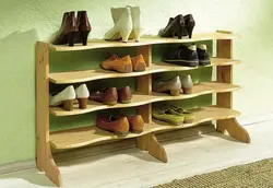 Деревянные подставки для обуви в прихожую фото