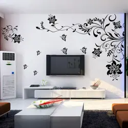 Как декорировать белую стену в гостиной фото