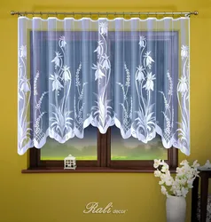 Inexpensive curtains and tulle for the kitchen photo