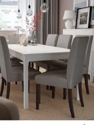 Бежевый стол и стулья на кухню фото