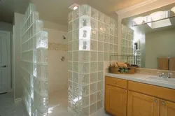 Стеклоблоки в ванной душевые из стеклоблоков фото