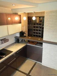 Kitchens in panel houses with a pantry photo