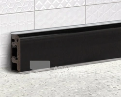 Black baseboard for kitchen countertop photo