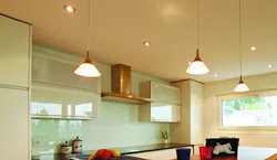 Glossy or matte ceilings in the kitchen photo