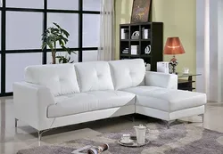 Sofas with legs in the living room interior photo