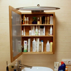 Ағаштан жасалған ваннаға арналған шкаф фотосуреті