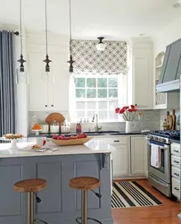 Window in the kitchen in Scandinavian style photo