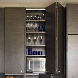 Photo of cabinets for built-in appliances in the kitchen