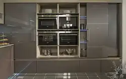 Photo Of Cabinets For Built-In Appliances In The Kitchen