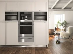 Photo Of Cabinets For Built-In Appliances In The Kitchen