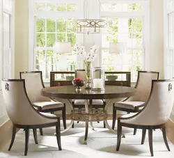 Chairs In The Living Room Photo With A Round Table