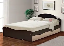 1 спальная кровать с выдвижными ящиками фото