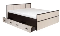 1 double bed with drawers photo