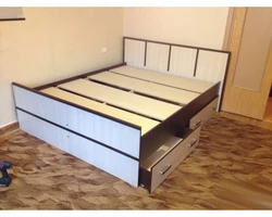 1 double bed with drawers photo