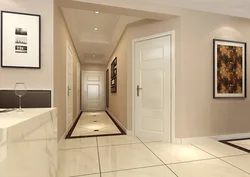Quartz vinyl tiles on the wall in the hallway photo