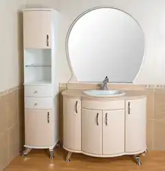 Photo Of Furniture With A Mirror For The Bathroom
