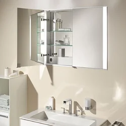Фото мебели с зеркалом для ванной комнаты