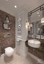 Photo Of Bathtub And Toilet In Brick Houses