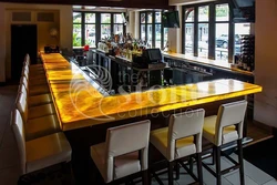 Photo of kitchen bar counters made of marble