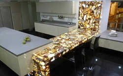 Photo Of Kitchen Bar Counters Made Of Marble