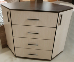 Corner chests of drawers in the bedroom for TV photo