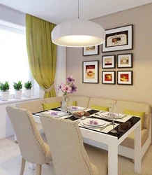 Wall Of The Dining Area In A Small Kitchen Photo