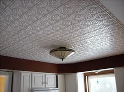 Ceiling Tiles On The Walls In The Kitchen Photo