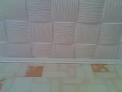 Ceiling Tiles On The Walls In The Kitchen Photo