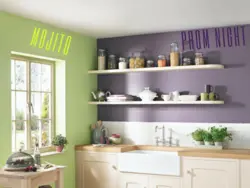 Как красиво покрасить обои на кухне фото