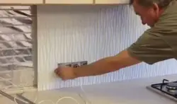 How to attach pvc panels in the kitchen photo