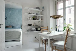 Kitchen shelves in Scandinavian style photo