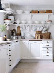 Kitchen Shelves In Scandinavian Style Photo