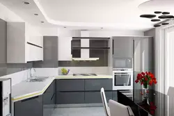 Kitchen interior sq m in modern style photo