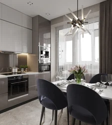 Kitchen interior sq m in modern style photo