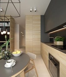 Kitchen interior sq m in modern style photo