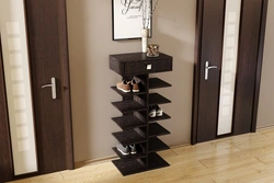 Shoe Cabinet With Mirror In The Hallway Photo