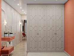 Built-In Wardrobes With Hinged Doors In The Hallway Photo