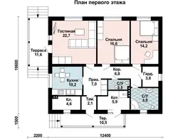 House With Kitchen, Living Room And Three Bedrooms Photo
