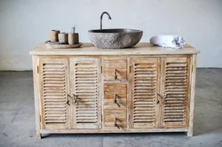 Bathroom Vanity Cabinet Made Of Wood Photo