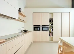 Full-wall wall cabinets in the kitchen photo