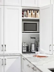 How To Install A Microwave And Refrigerator In The Kitchen Photo