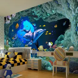 3D Photo Wallpaper On The Wall In A Children'S Bedroom