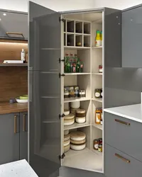 Шкафы На Кухню Напольные Высокие Фото В Интерьере